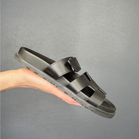 Hermes Black Slide Sandals - Picture 3 of 3
